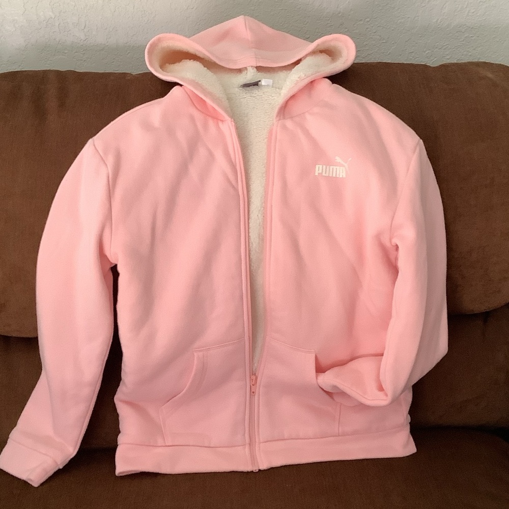 Puma Kids Pink Fleece Hoodie